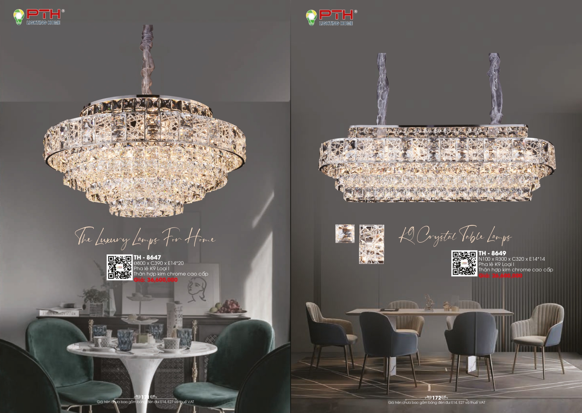 Bảng giá đèn trang trí PTH Lighting Home 2026